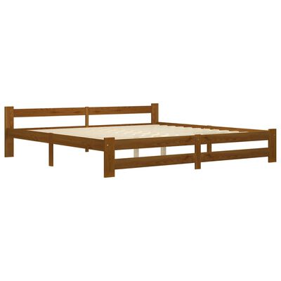 vidaXL Bed Frame without Mattress Honey Brown Solid Pine Wood 200x200 cm