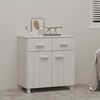 vidaXL Sideboard HAMAR White 79x40x80 cm Solid Wood Pine