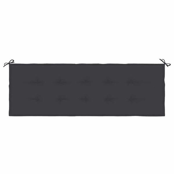 vidaXL Garden Bench Cushion Black 150x50x4 cm Oxford Fabric