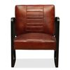 vidaXL Lounge Chair Brown Genuine Leather