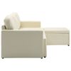 vidaXL 3-Seater Modular Sofa Bed Cream Faux Leather