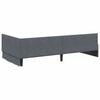 vidaXL Corner Bed Frame Dark Grey 90 cm x 200 cm VelvetandPlywood
