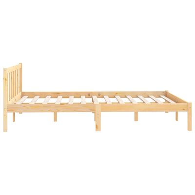 vidaXL Bed Frame without Mattress Solid Wood Pine King Size