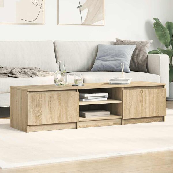 vidaXL TV Cabinet Sonoma Oak 140x40x35.5 cm Engineered Wood