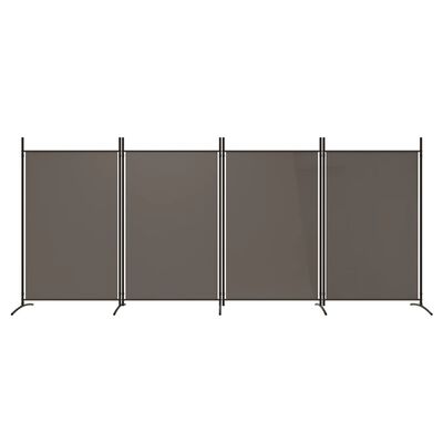 vidaXL 4-Panel Room Divider Anthracite 346x180 cm Fabric
