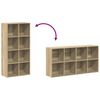 vidaXL Book Cabinet/Sideboard Sonoma Oak 66x30x130 cm Engineered Wood
