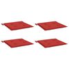 vidaXL Garden Chair Cushions 4 pcs Red 50x50x4 cm Oxford Fabric