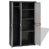 vidaXL Garden Storage Cabinet with 4 Shelves Black and Grey