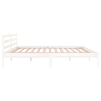 vidaXL Day Bed Solid Wood Pine 200x200 cm Super King White