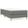 vidaXL Box Spring Bed Frame Dark Grey 90x200 cm Fabric