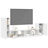 vidaXL 4 Piece TV Cabinet Set White Engineered Wood
