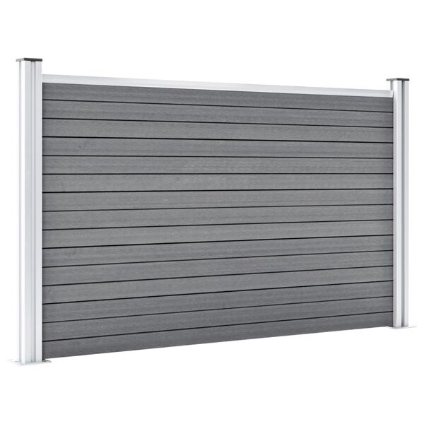 vidaXL Garden Fence WPC 699x106 cm Grey