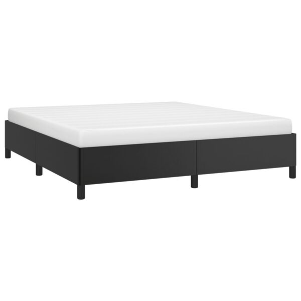 vidaXL Bed Frame without Mattress Black 180x200 cm Super King Faux Leather