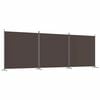 vidaXL 3-Panel Room Divider Brown 525x180 cm Fabric