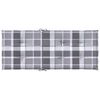 vidaXL Garden Highback Chair Cushions 2 pcs Grey Check Pattern 120x50x3 cm Fabric
