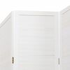 vidaXL Room Divider&nbsp;4 Panels White Solid Wood Paulownia