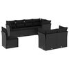 vidaXL Garden Sofa Set | Black | PE Rattan, Powder-Coated Steel | Medium