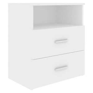 vidaXL Bed Cabinet White 50x32x60 cm