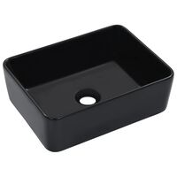 vidaXL Wash Basin 40x30x13 cm Ceramic Black