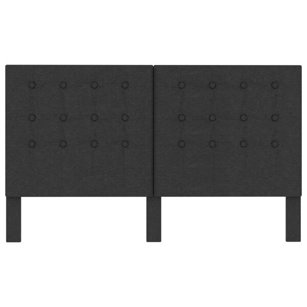 vidaXL Tufted Headboard Dark Grey Fabric 180x200 cm