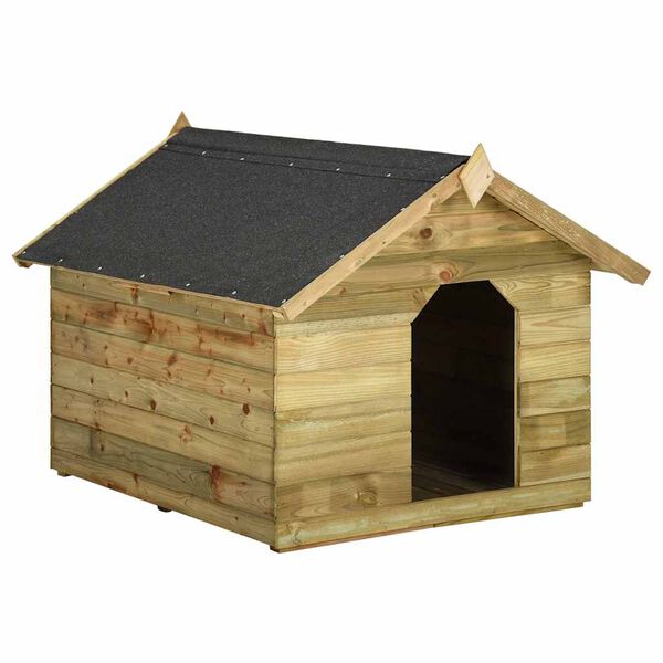 vidaXL Garden Dog House with Opening Roof Impregnated Pinewood