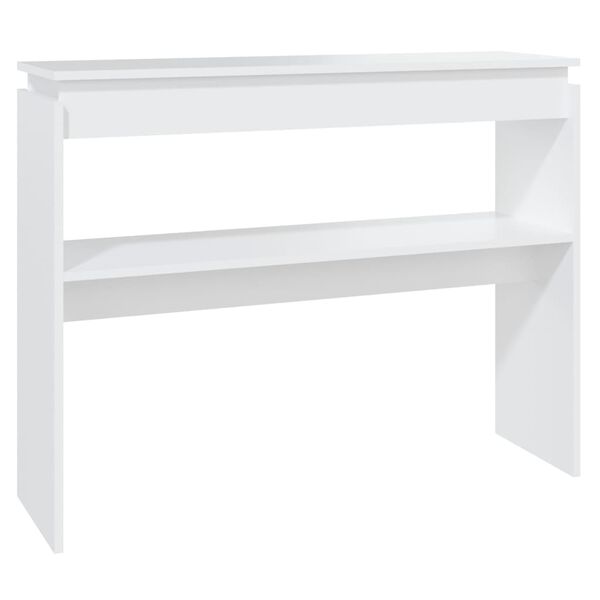 vidaXL Console Table White 102x30x80 cm Engineered Wood