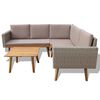 vidaXL 4 Piece Garden Lounge Set with Cushions Poly Rattan Grey