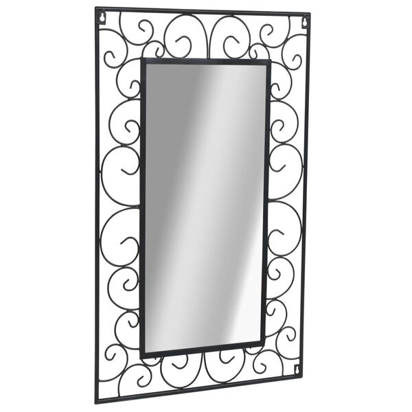 vidaXL Wall Mirror Rectangular 50x80 cm Black