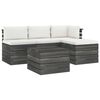 vidaXL 5 Piece Garden Pallet Lounge Set with Cushions Solid Pinewood