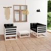 vidaXL 5 Piece Garden Lounge Set with Cushions Solid Pinewood