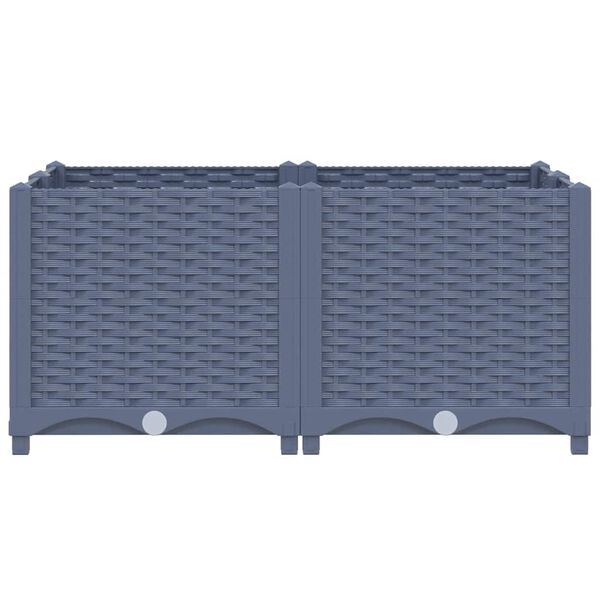 vidaXL Raised Bed 80x80x38 cm Polypropylene