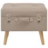 vidaXL Storage Stool 40 cm Beige Fabric