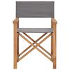 vidaXL Director's Chair Solid Teak Wood Grey