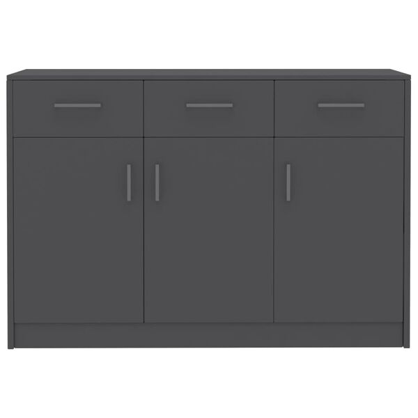 vidaXL Sideboard Grey 110x30x75 cm Engineered Wood
