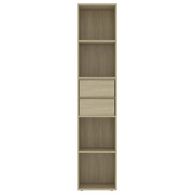 vidaXL Book Cabinet Sonoma Oak 36x30x171 cm Engineered Wood