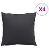 vidaXL Throw Pillows 4 pcs Black 50x50 cm Fabric