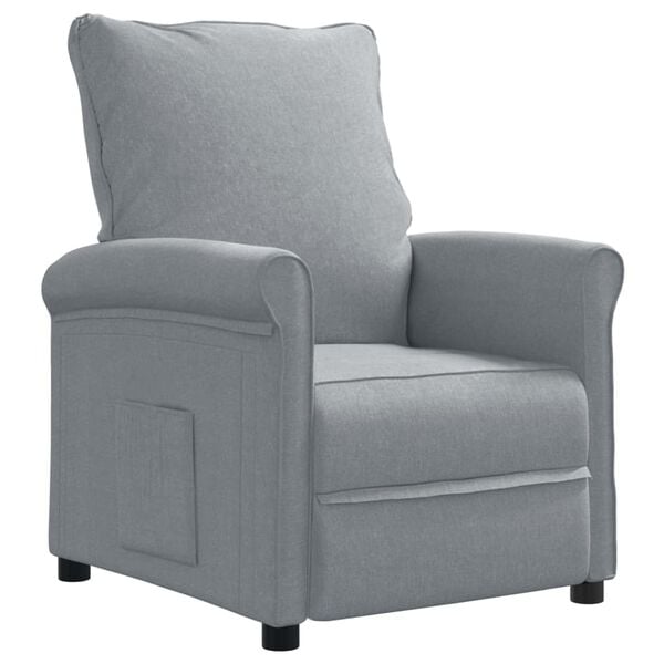 vidaXL Recliner Chair Light Grey Fabric