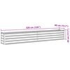 vidaXL Garden Raised Bed Galvanised Steel 320x40x45 cm Anthracite