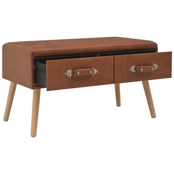 vidaXL Coffee Table Brown 80x40x46 cm Faux Leather