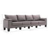 vidaXL Sofa Taupe 4-Seater Fabric
