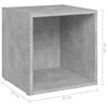 vidaXL 8 Piece TV Cabinet Set Concrete Grey Engineered Wood