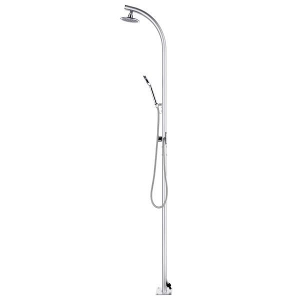 vidaXL Garden Shower with Grey Base 220 cm Aluminium