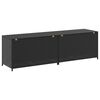 vidaXL Garden Storage Box Poly Rattan 200x50x60 cm Black