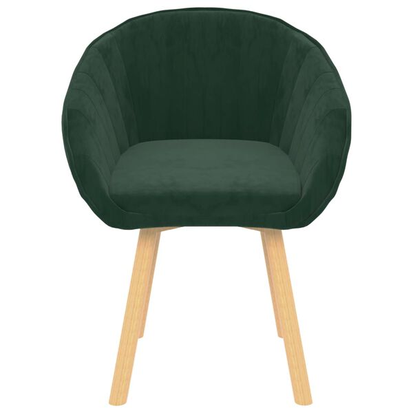vidaXL Dining Chairs 2 pcs Dark Green Velvet