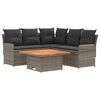 vidaXL Furniture Sets with Pillow 4 pcs Grey and Dark Grey PE Rattan