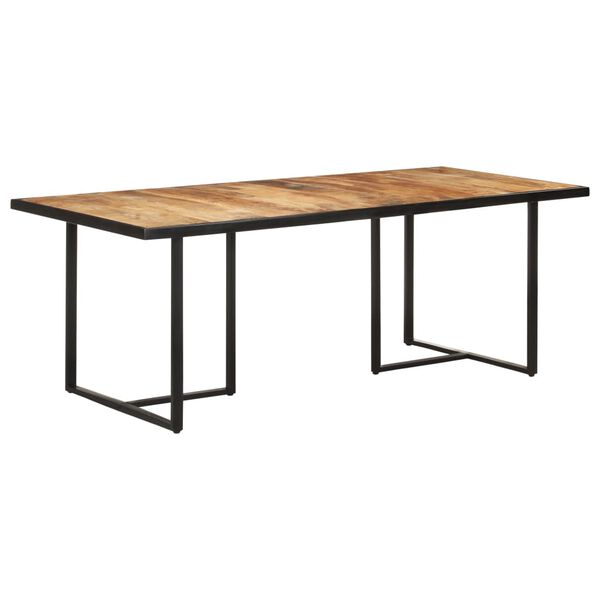 vidaXL Dining Table 200 cm Rough Mango Wood