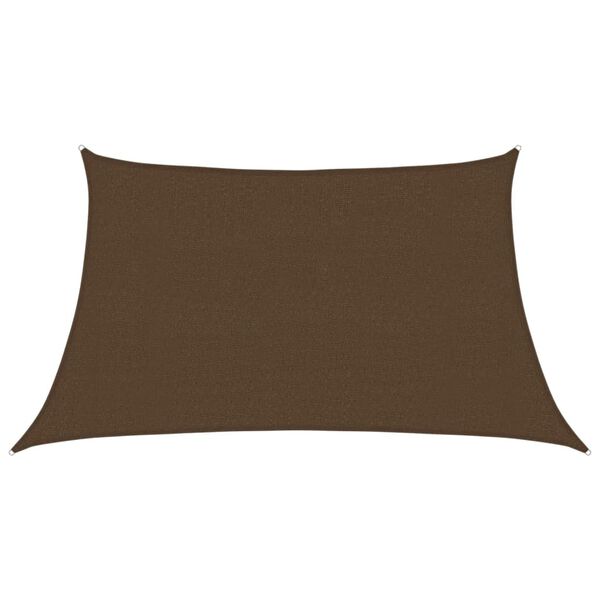 vidaXL Sunshade Sail 160 g/m² Brown 3/4x2 m HDPE