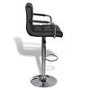 vidaXL Bar Stools 2 pcs Black Faux Leather
