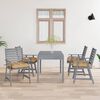 vidaXL Outdoor Dining Chairs with Cushions 4 pcs Solid Wood Acacia