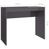 vidaXL Desk High Gloss Grey 90x40x72 cm Engineered Wood